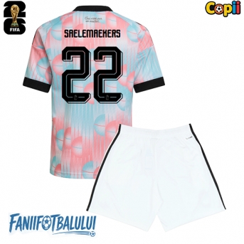 Belgia Alexis Saelemaekers #22 Echipament de Fotbal Replică Mondial 2026 Copii Deplasare (+ Șorturi)